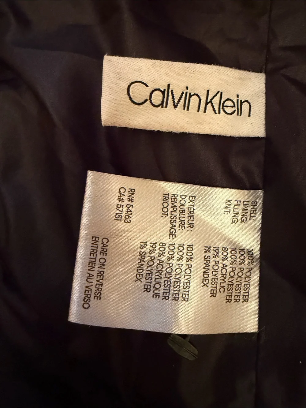 Calvin Klein Men's Dark Brown Quilted Puffer Jacket